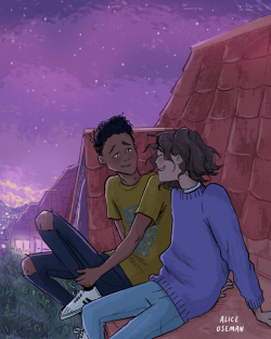 spacezeros:I was commissioned by author Mason Deaver to create an illustration for a pre-order giveaway for their debut novel, I Wish You All The Best, which is about a non-binary teen!! It’s an amazing book!!!