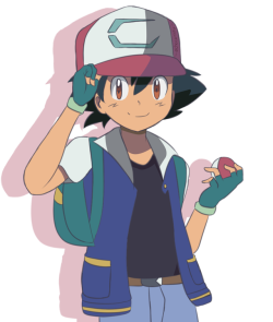 chocomiru02: Re-drew an old ash drawing using