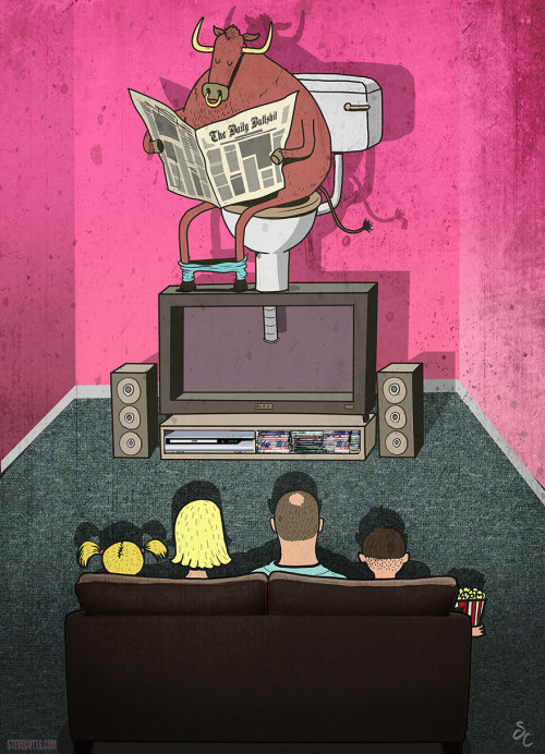 lackwhen:  the-awesome-quotes:    The Sad Truth About Today’s World Illustrated By Steve Cutts  True. 