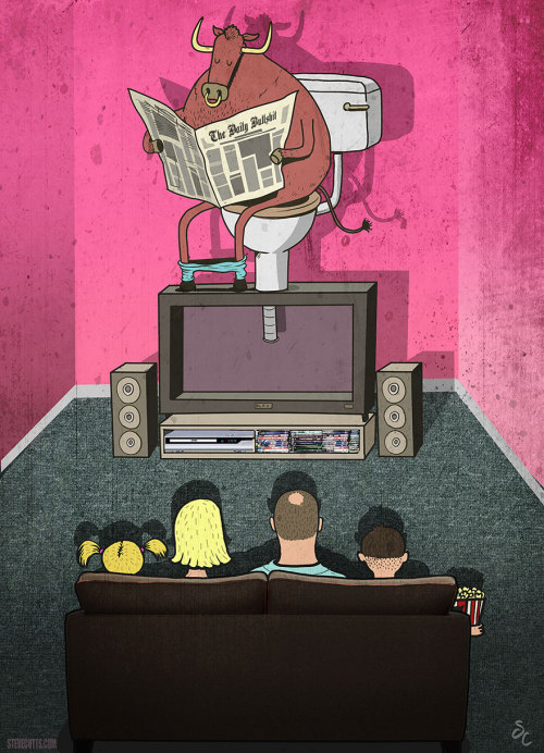 culturenlifestyle:  Satirical Illustrations by Steve Cutss Depict The Harsh True About Modern Society London-based illustrator and animator Steve Cutts composes satirical images, which challenge and critique modern’s society’s capitalistic nature.