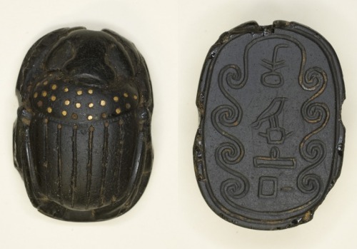 aic-ancient: Scarab: Title and Personal Name (?), Ancient Egyptian, -2055, Art Institute of Chicago: