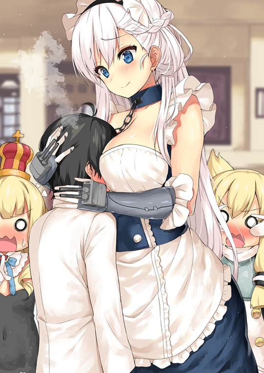 a-titty-ninja:  「おねしょたベルファスト」 by B-銀河 | Twitter ๑