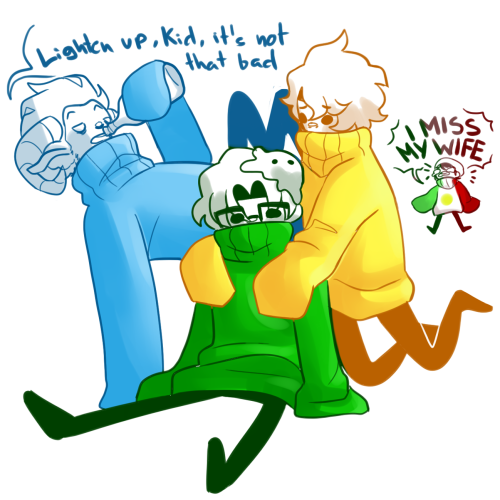 im bored and waiting for green man to escape prison so i drew the ghost gang