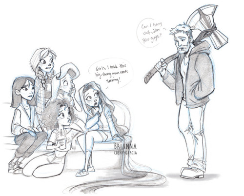 briannacherrygarcia: Thor grabs his depression hoodie and goes to the other Disney Princesses for co