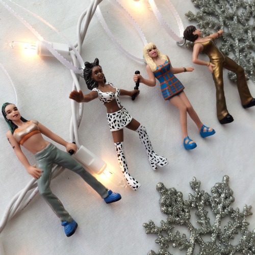 Spice up your holiday season with these ornaments made from the 1998 Spice Girls figurines. Each dol