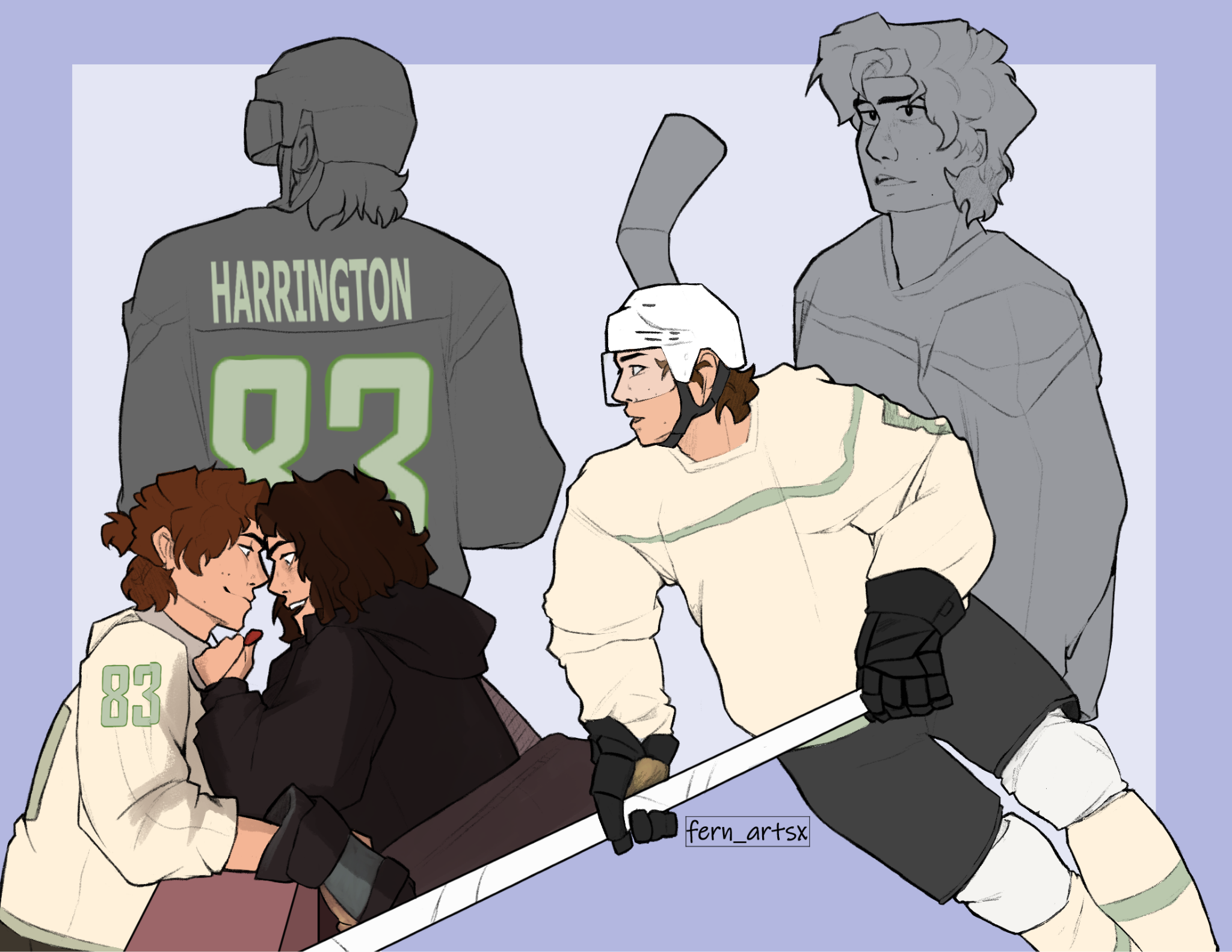 fernandesart:Ice Hockey Player Steve x Figure Skater Eddie✨️