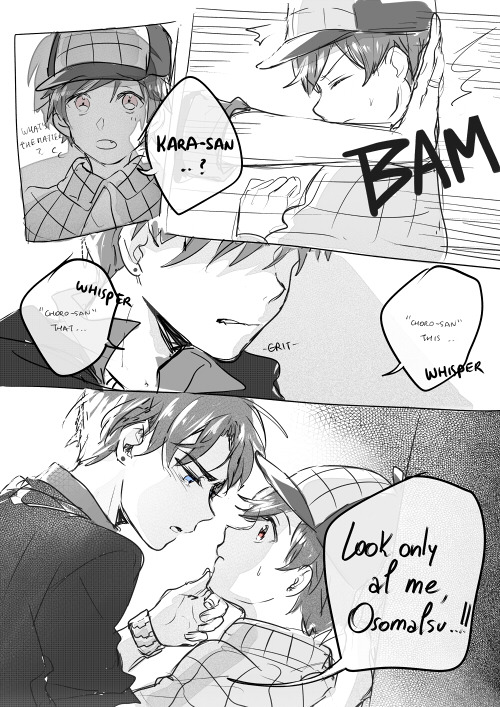 daematsu:  I headcanon Mafia!Kara being hella jealous because Detective!Oso would talk about Inspector Choro all the time 