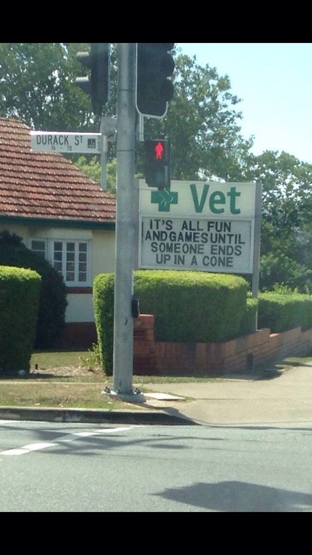 stunningpicture:  Best vet sign ever.