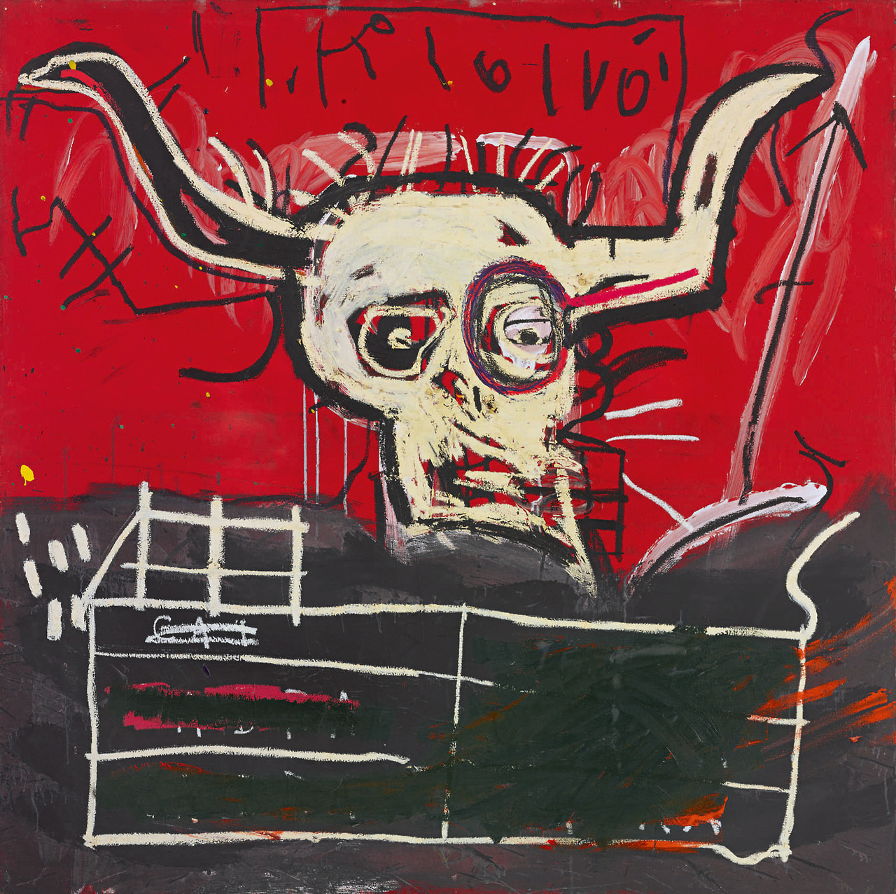 thunderstruck9:Jean-Michel Basquiat (American, 1960-1988), Cabra, 1981-82. Acrylic