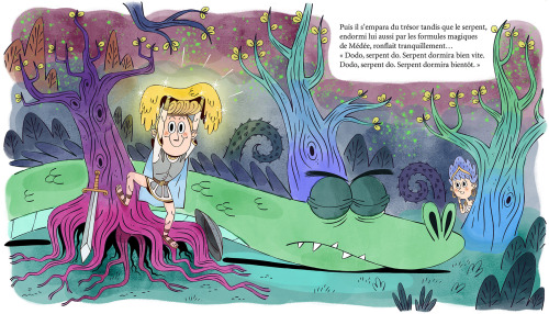 I illustrated Jason and the Golden Fleece for the french magazine Histoires Pour Les Petits (Milan P