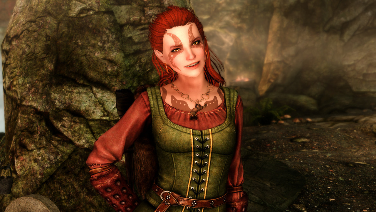 reclaiming tumblr as the best platform — My first port into Skyrim (SE),  one of my hair...