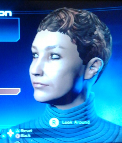 Some crappy phone pics of my Victoria Shepard! I started playing ME1 yesterday and I have no idea ho