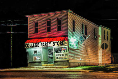 The College Party Store in Grand Rapids Michigan by Randall Nyhof.