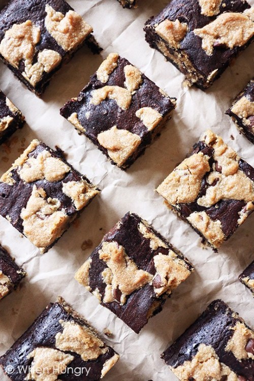 fullcravings:  Peanut Butter Brookies