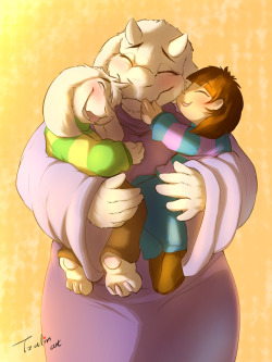 tzulinart:Dreemurr snuggles squad <3Eeee