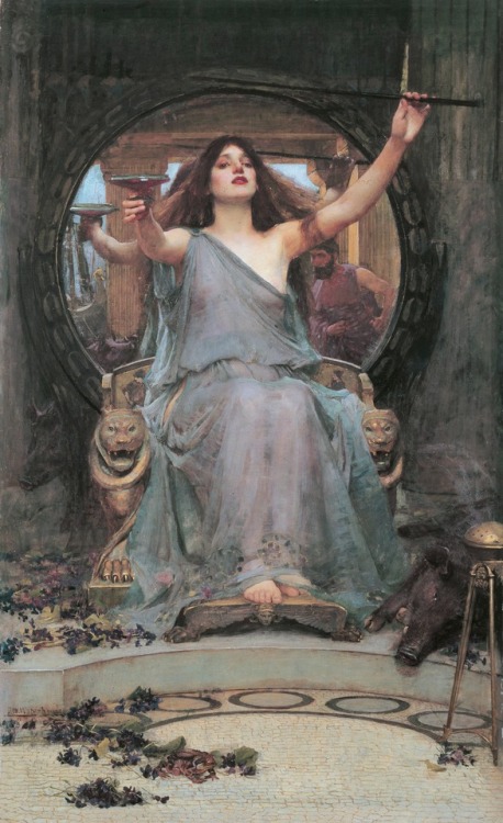 paintingispoetry:Waterhouse, Circe Offering the Cup to Odysseus, 1891