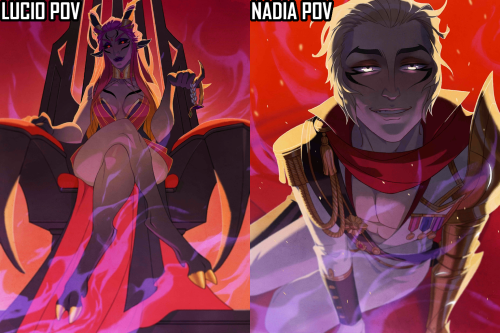 Put these images together and I suddenly want a Devil-Nadia/Sub-Lucio AU