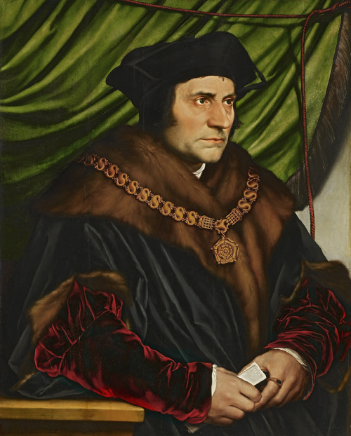 history-of-fashion:1527 Hans Holbein the Younger - Sir Thomas More(Frick Collection)