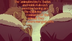 Fullmetal-Headcanon:   The “Animal Instincts” Darius And Heinkel Always Mention