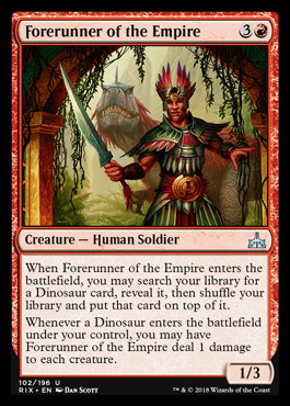 flavoracle: mtg-brokentoken:  flavoracle:   (Polyraptor source) (Forerunner of the Empire source)  Am I the only one who thinks these two cards go really well together?  If only there was some kind of awesome creature out there who could give them +1/+1