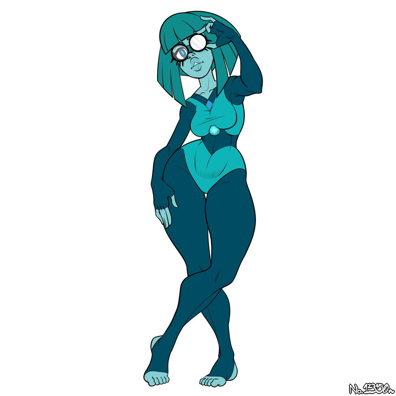 no123450n-sfw: Cat’s Eye Aquamarine. (My lad @specialclever’s / @coloranon‘s
