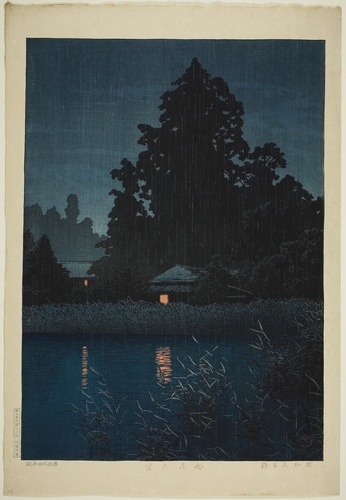 aic-asian: Omiya in Rain (Ame no Omiya), Kawase Hasui, 1930, Art Institute of Chicago: Asian ArtGift