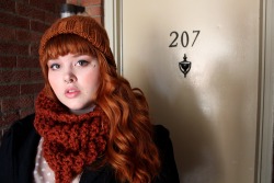 beccabae:  it’s kinda cold outside.Cowl Knit Scarf ~ http://www.etsy.com/shop/RememberADay?ref=pr_shop_moreBeanie ~ ASOS  Coat  ~ ASOS Curve Dress ~ ASOS Curve via Cupcakesclothing   Belt ~ TorridKnit Leggings ~ TargetBooties ~ EbayFox Purse ~