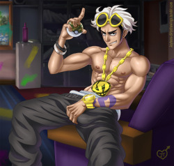 jaytees-dirtydrawings:  It’s ya boy Guzma all colored in. I need Sun and Moon to come out already. 