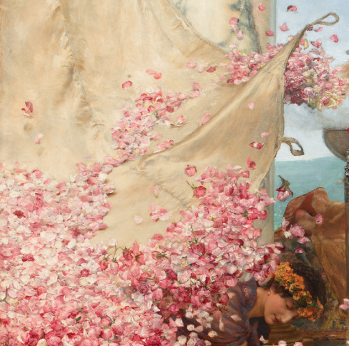 artfoli:Detail of The Roses of Heliogabalus, 1888, by Lawrence Alma-Tadema (1836-1912)