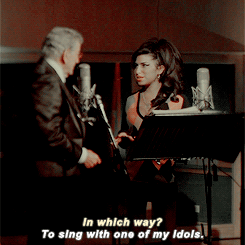 amyjdewinehouse:Amy Winehouse and Tony Bennett recording ‘Body and Soul’ ( Behind the Scenes )