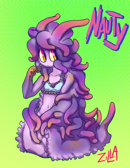 professionalnoob:  Nauty the Nudibranch. Had fun making her in the stream!  only im allowed to make nudibranch girls