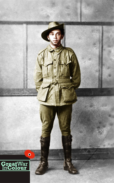 8/11 Portrait of Aboriginal Private Harold Arthur Cowan from NSW, Australia, who served with the 6th