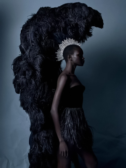 modelsof-color:Akon Changkou by Jean-Baptiste Mondino for Numéro Magazine - September 2021