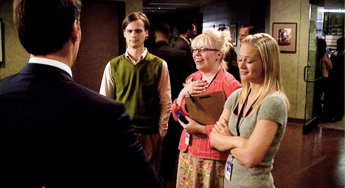 :  JJ: He’s so gorgeous. Haley: Thank you. Reid: You find baldness and wrinkles