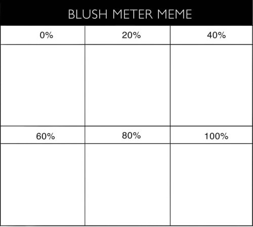 blush meter meme | Tumblr