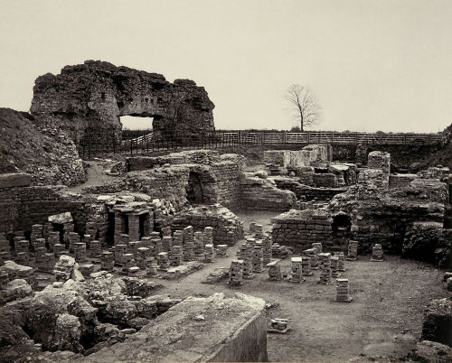 Roman ruins at Viroconium Cornoviorum.  The city was founded ca 58 CE and at its peak it was the fou