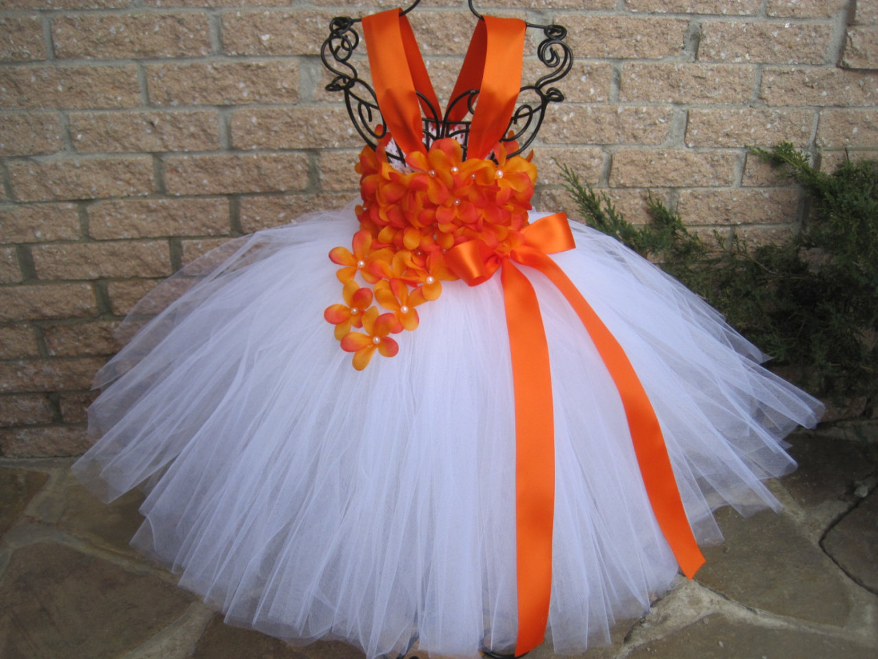 orange tutu dress