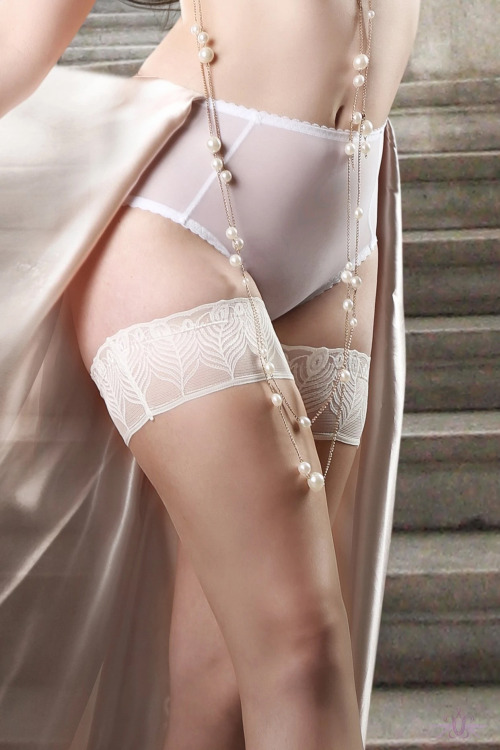 beauty-lingerie-show:Mayfair Stockings &amp; Bianca Crotchless Knickersmayfairstockings