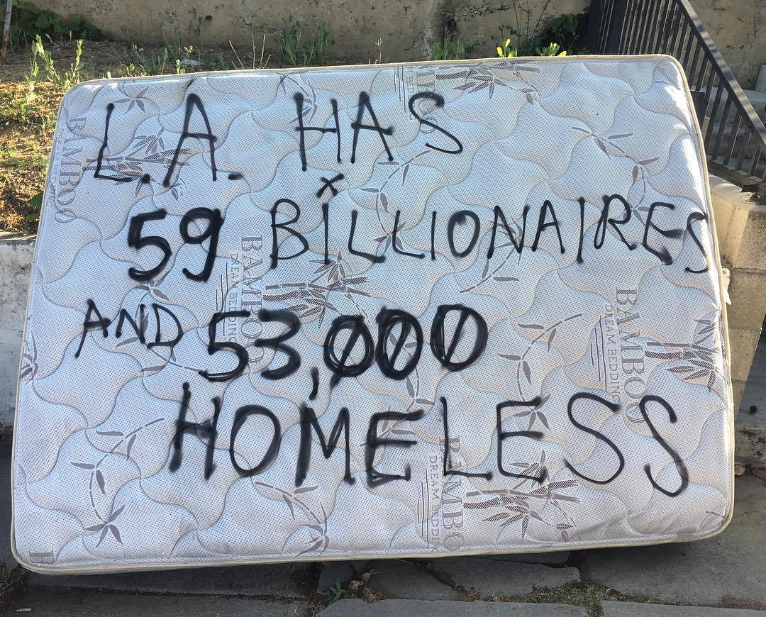 radicalgraff:“LA has 59 Billionaires and 53,000 Homeless”