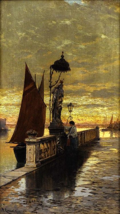 Hermann David Salomon Corrodi, Prayer at Dusk, Venice