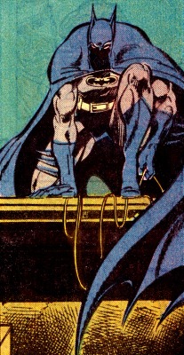 jthenr-comics-vault:  The BatmanBATMAN #430 (Feb. 1989)Art by Jim Aparo (pencils), Mike DeCarlo (inks) &amp; Adrienne Roy (colors)