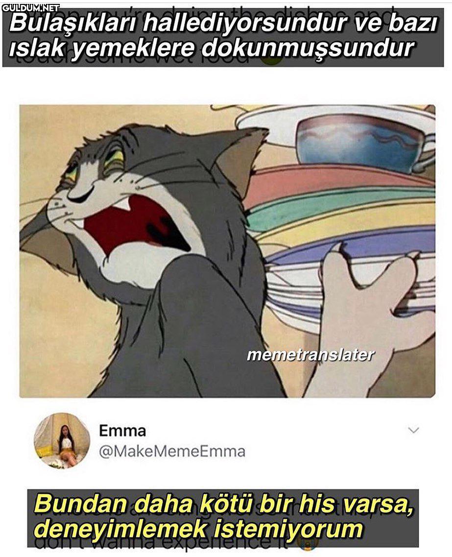 sırf bu yüzden bulaşık...