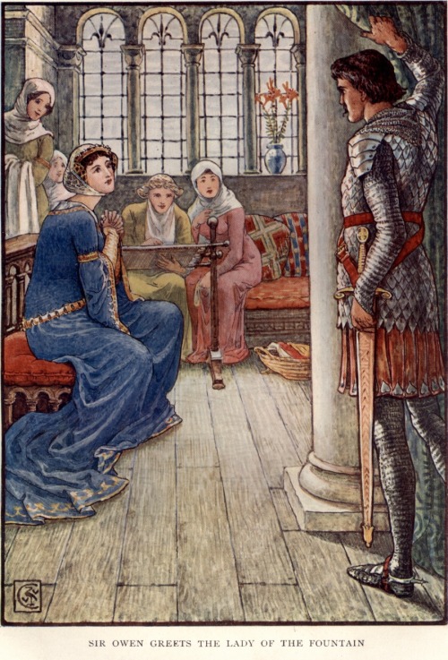 ritasv:&lsquo;Sir Owen Greets the Lady of the Fountain&rsquo; by Walter Crane