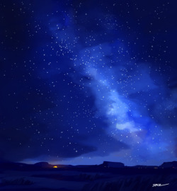 tohdaryl:  “Sea of stars” - another speed painting practice. 