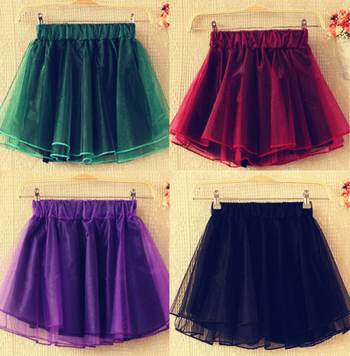 stylelist-tidebuy:  Pure Color All-matched Awesome Mini Skirt/Bubble Skirt(5 Colors)