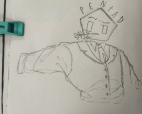 A Drawing Of BETA Pentad Because I Can Imagine Him Wearing A Suit And Dancing Tango