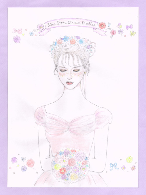 molly&rsquo;s portrait drawing from &lsquo;sixteen candles&rsquo;.in this scene, she looks pure and 