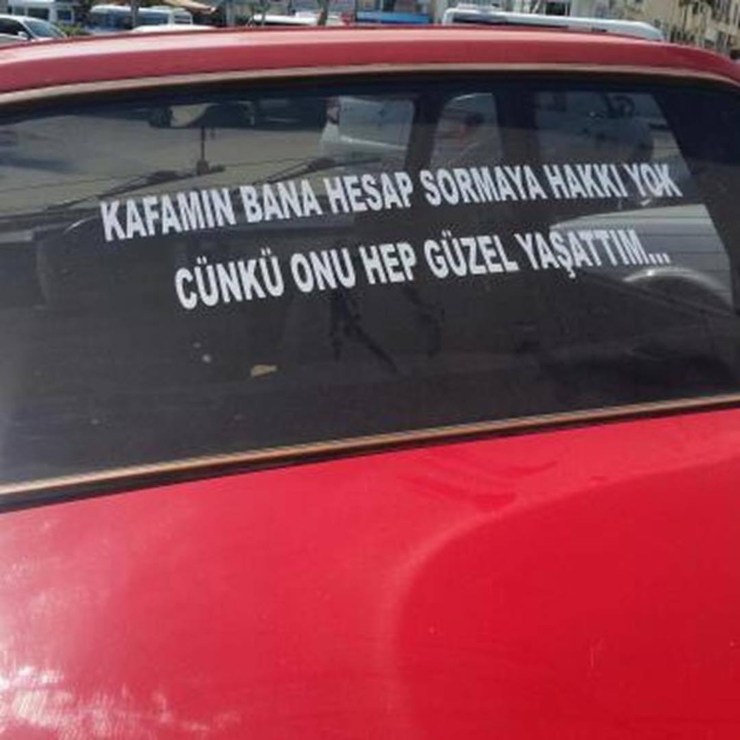 Kafamın bana hesap sormaya...