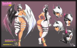 Oki-Doki-Oppai:  My New Character Sheet Of Rosegold, Took Most Of The Day To Make