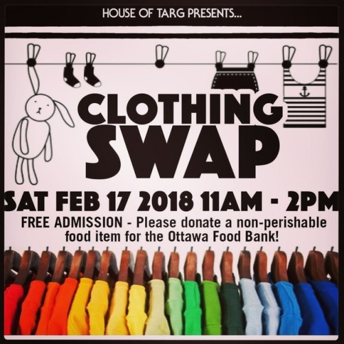 Join us starting at 11am today for the 3rd edition of our #clothingswap - bring clothes, shoes or ac